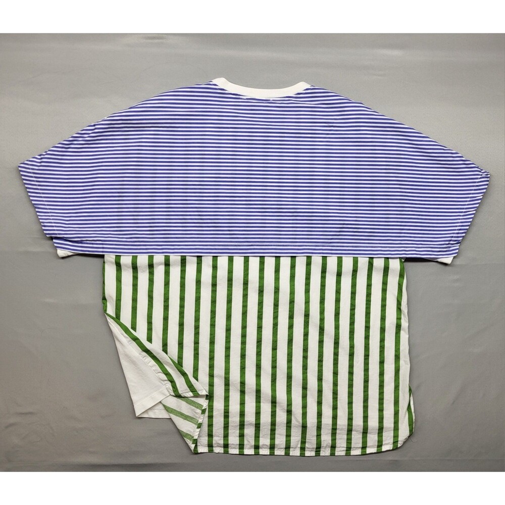 ZARA Oversized Hybrid T-Shirt Size L - Rare Multi-Pattern Design - Picture 2 of 10